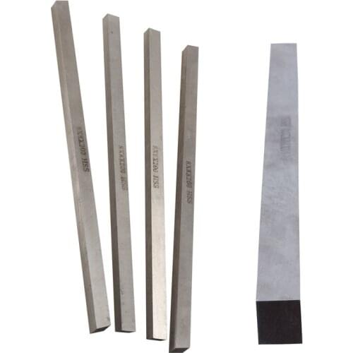 5 Pcs Lathe HSS Tool Bit: 1 Pcs 10Mm Parting Milling Lathe HSS Tool Bit Gray & 4 Pcs Lathe Square Cutting Tool Bits 8Mm
