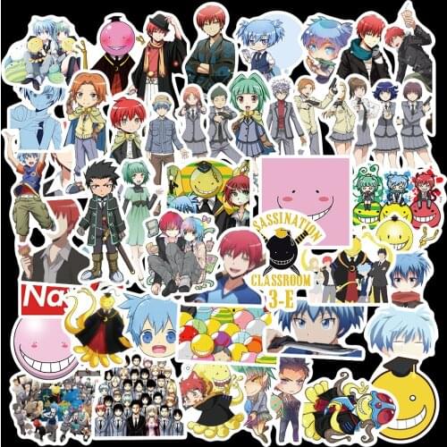 50CS Anime Assassination Classroom Graffiti Stickers For Skateboard Laptop Guitar Luggage Car Waterproof DIY Sticker Decal