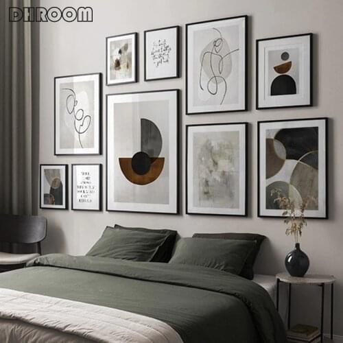 Abstract Geometry Poster Wall Art Nordic Canvas Print Minimalist Art Painting Line Drawing Wall Picture Modern Home Decor