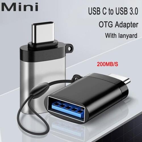 OTG Type C to USB Adaptador USB C Adapter USBC Phone Accessories Flashes OTG Tipo C Adapters for Samsung S20 Note 10 Plus Laptop