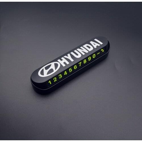 Car Temporary Parking Card Sticker Phone Number Card Plate For Hyundai i10 i30 i20 ix35 i40 Sonata Elantra Tucson accessories