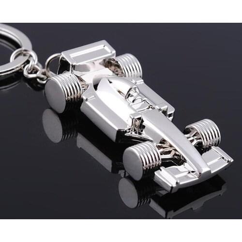 24 Pcs/Lot Trinkets Top Quality metal Color Zinc Alloy F1 Racing Car Mens Gifts Jewelry Porte Clef keychain Bulk Wholesale