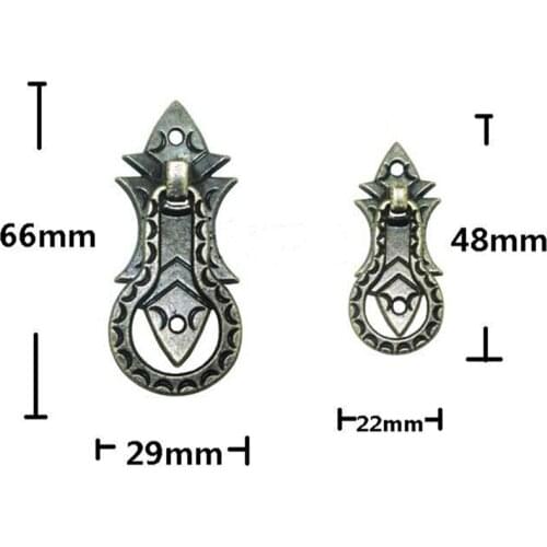 10pcs Antique Ring Handle Traditional Retro Furniture Drawer Cupboard Handle Knob Bronze Pull Furniture Decoration Small ring