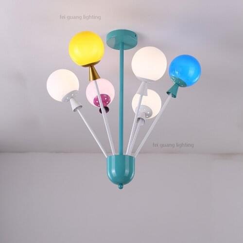 Colored Chandelier Childrens Room Balloon led Light Creative Bedroom Restaurant Bar Chandeliers Clothing Store Decorative Lamps