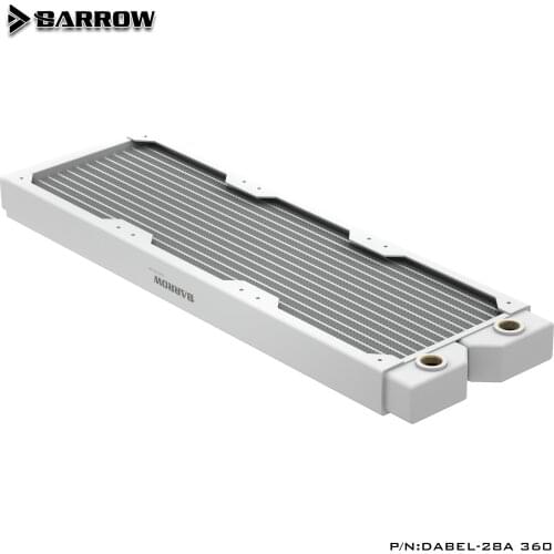 Barrow Dabel-28a White Copper Radiator Heat Exchanger 360mm 120mm Fan