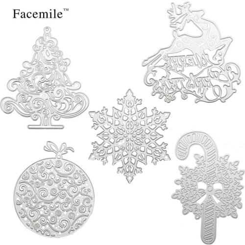 Facemile Christmas Style Embossing Card Folder Suit Decoration Craft Die Cutting Template Scrapbooking Cutting Dies Stencil