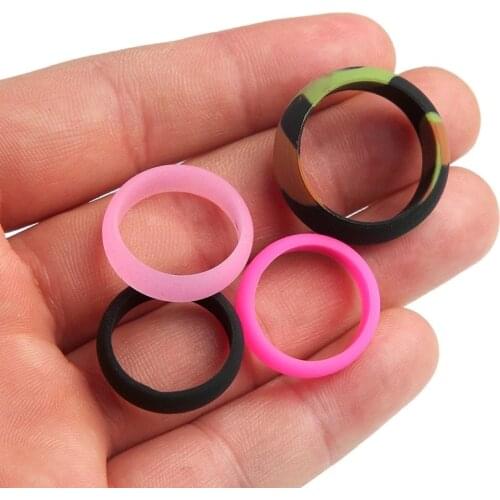 Hypoallergenic Silicone Women Men Jewelry Rings Sports Rubber Bands Flexible FDA Food Grade Silicone Charm Finger Wedding Ring