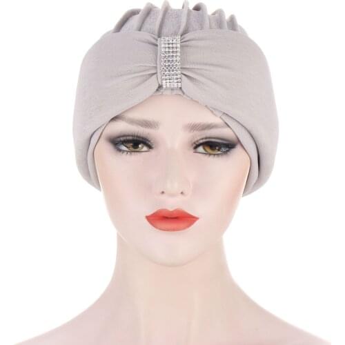Helisopu New Muslim Turban with Sponge Forehead Middle Sequins Hat Multi-color Women Headwear Hair Accessories Wholesale