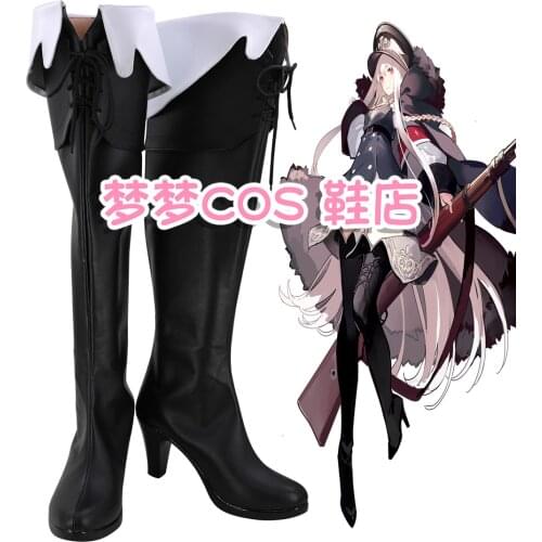 Game Girls Frontline Kar98k Cosplay Shoes Boots Custom Made PU leather Thick heel Boots For Hallowee Carnival Party