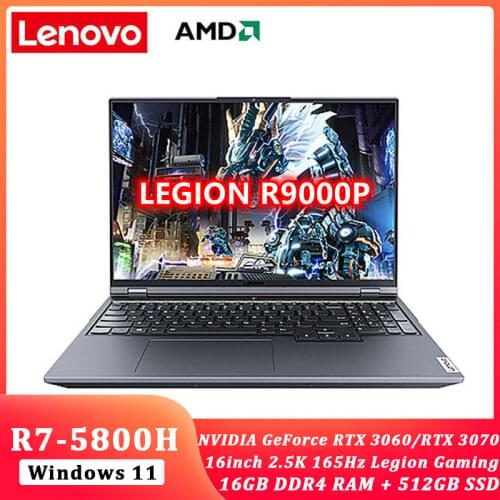 Lenovo Legion R9000P 2021 16.0inch Gaming Laptop AMD Ryzen7 5800H Geforce RTX 165Hz High Refresh Rate IPS Full Screen Windows10