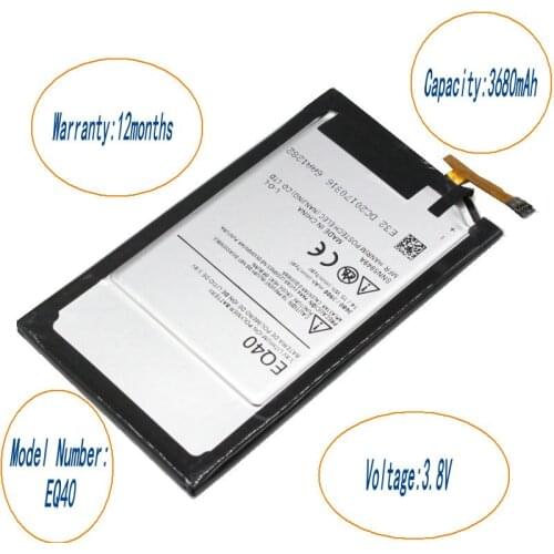 ISkyamS 10pcs/lot 3680mAh EQ40 /EQ 40 Replacement Battery for Motorola Droid Turbo Verizon XT1254 XT1225 SNN5949A Batteries