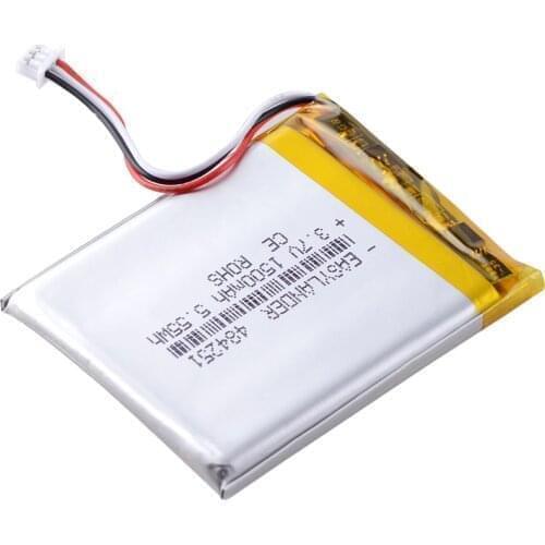 JST 1.25mm 3pin 3.7V 1500mah 484251 Lithium li-Polymer LiPo Rechargeable Battery For smartphone navigation instruments toys