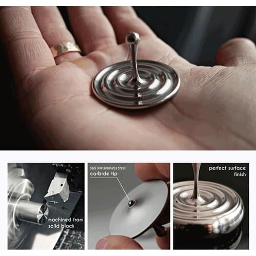 Water Drop Hand-Twisted Gyro Desktop Spinner For Adult Hand Spinner Top Toy Kids Gift Stainless Steel Gyroscope