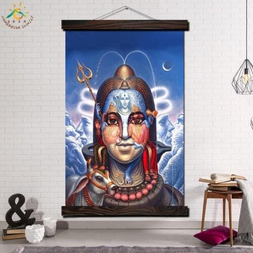 Lord God Picture Wall Art Single Panel Canvas Prints Painting with Frame Scroll Painting Hanging Poster Decorative Picture