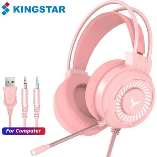 KINGSTAR Gaming Headphone LED Gaming Noise Cancelling Headset With Microphone Stereo Headphone For PC Laptop Gaming Headset