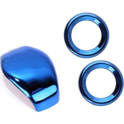 Interior Door o Speaker Ring Cover for 10Th Gen Honda Civic 2019-2016, Blue & Transmission Gear Knob Cover Sticker