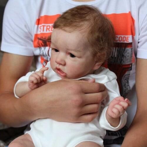 Reborn Baby Doll 22" Realistic Tyler Reborn Baby Doll Soft Touch Reborns Toddlers Simulation Doll Silicone Reborn Baby Kids Gift