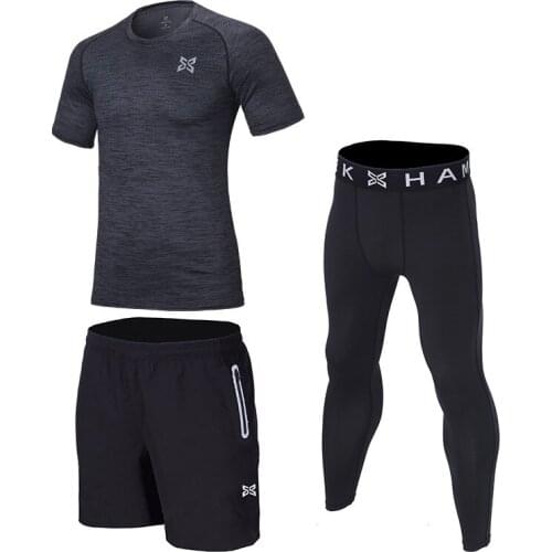 New Compression Mens Sport Suits Quick Dry Running Sets Sports Suit Joggers Training Clothes Gym Fitness Tracksuits Running Set