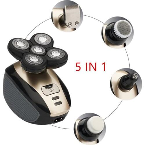 USB Rechargeable 5 In 1 Electric Razor For Men Floating Five Blade Heads Electric Shaving Machine Razors Face Care Tools 40#104