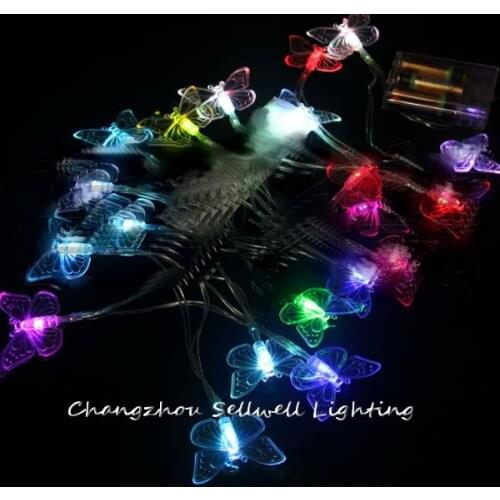 Navidad Christmas Decorations Great!led Festival Light Christmas Tree Decoration 2.5m Coloured Butterfly Battery Lamp H101