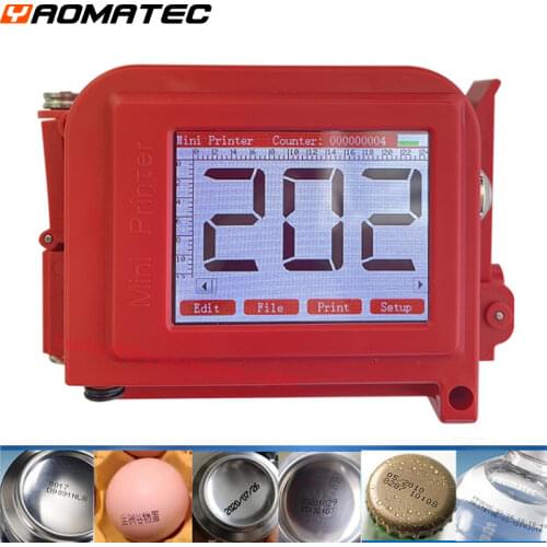 12.7mm Touch Screen QR Bar Batch Code Date Logo Expiry Label Portable Handheld Jet Thermal Inkjet Printer