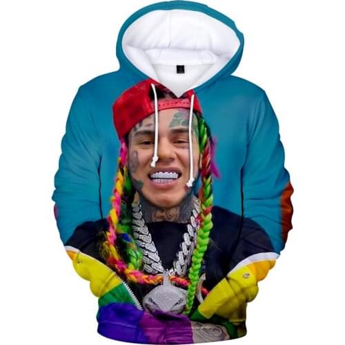 Tekashi 69 6ix9ine 3D Printed Cool Hoodie KPOP Hip Hop Popular Rap Singer Graphic Sweatshirts Sudadera Hombre Streetwear Hoody