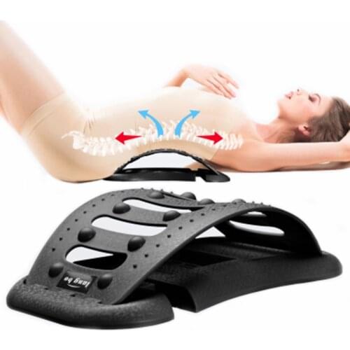 Upgraded Back Stretch Equipment Massager Magic Stretcher Fitness Lumbar Support Relaxation Spine Pain Relief Corrector 3 Colors
