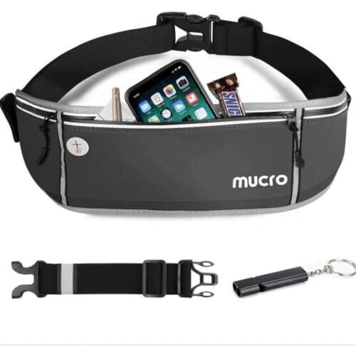 Running Fanny Bag Large Capacity Sports Belt Waist Pouch BagAdjustable Extender for iPhone 12 12 Pro XS Max and 6.5 inch Phones