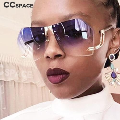 45360 Women Irregular Frameless Sunglasses Gradient Lenses UV400 Fashion Glasses