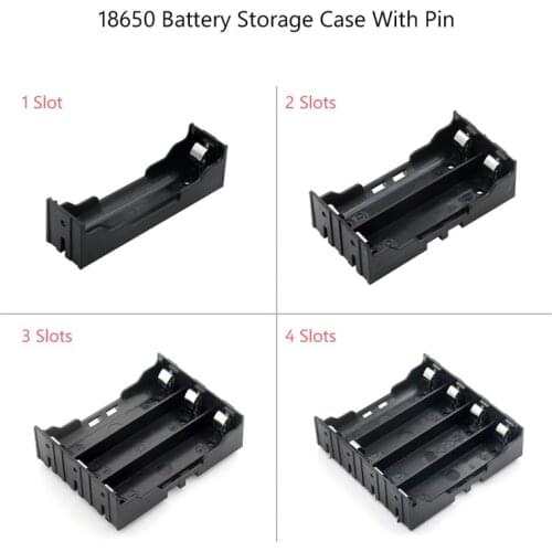 1PC ABS 18650 Power Bank Cases 1X 2X 3X 4X Battery Holder Storage Box Case 1 2 3 4 Slot Batteries Container With Hard Pin