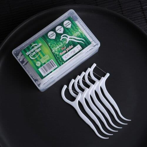 100pcs Dental Floss Flosser Picks Teeth Toothpicks Stick Tooth Clean Oral Care Interdental Brush Teeth Stick Floss Pick Cleaning