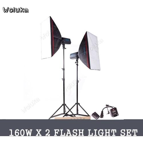 160W Double Flash Kit Softbox Light Stand Set Photo Studio Lighting For Product Photography Shooting Equipment CD50 T10