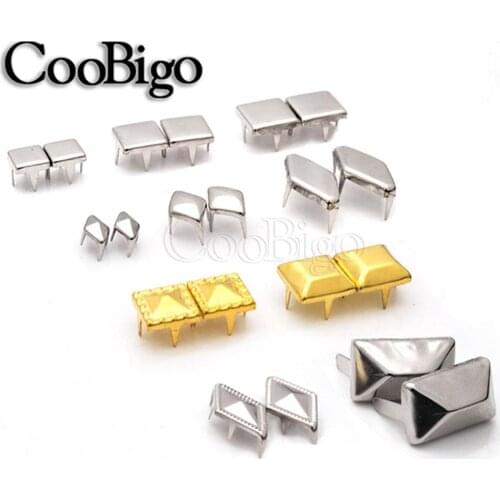 50pcs 4 Claw Spike Rivet Studs 10 Type Bead Rivet For Bag Dog Collar Punk Rock Garment Cap Shoes DIY Leather Craft Accessory