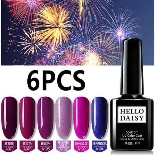 6PCS Gel Nail Polish Set Gel Polish Nail Gel for Extension Semi-permanent Varnish Gel Kit Uv Led Gel Nail Matte Nail Polish 2021