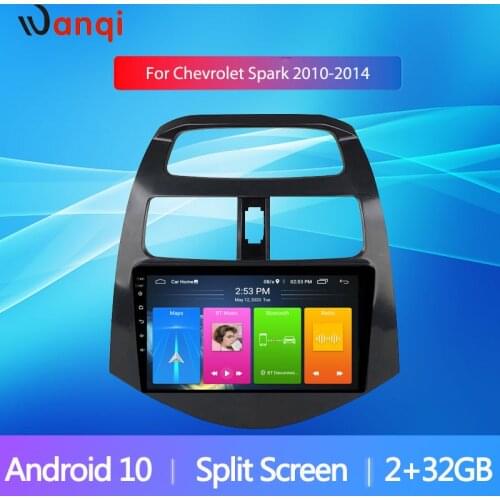 9Inch Car Radio RDS Split Screen Multimedia Video Player For CHEVROLET Spark 2010 2011 2012 -2014 android 10 DVD GPS Navigation