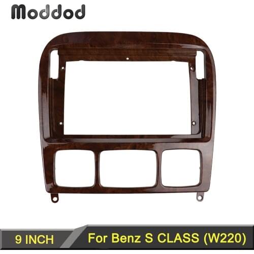 9 inch Car Radio Fascias fit for 2006 Mercedes-Benz S CLASS W220 Dash Kit Dashboard Installation Trim Frame Stereo Panel Bezel