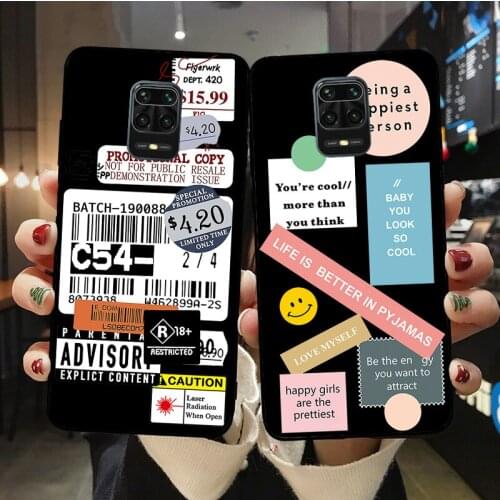 Retro Label Popular Barcode Black Phone Case for Redmi 5Plus 7A 8A 9A 6Pro 9T 10X Note10 Pro Max Poco X3 M3 K40 MiNote10 Cover