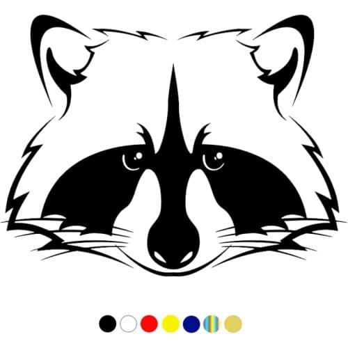 CS-442#15.2*20cm Sticker on auto - Raccoon funny car sticker and decal silver/black vinyl auto car stickers
