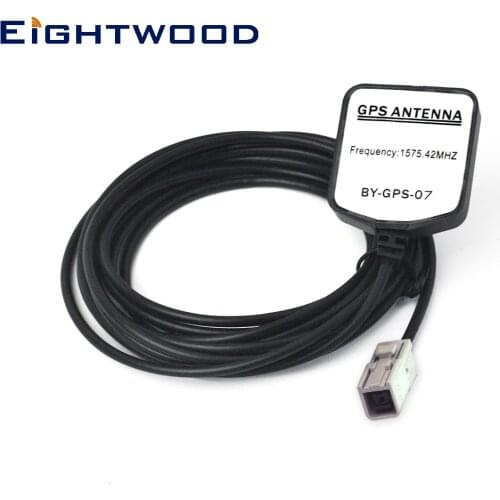 Eightwood Mini GPS NAV Antenna 1575.42MHz±3MHz 3M Aerial With GT5-1S Female Connector for Alpine Kenwood JVC Toyota Honda Nissan