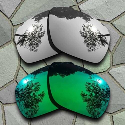Chrome Titanium&Jade Green Sunglasses Polarized Replacement Lenses for Oakley Dispatch 1