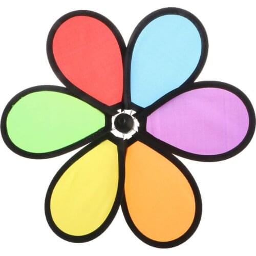 Colorful Rainbow Dazy Flower Spinner Wind Windmill Garden Yard Outdoor Decor L4MB