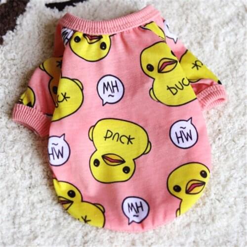 Dog T-shirt Summer Dog Clothes Cat Chihuahua Yorkie Puppy Clothing Poodle Bichon Pomeranian Schnauzer Pet Costume Dropshipping