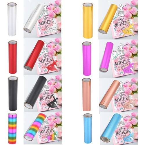 Glimmer Hot Foil Rolls 5M 1 Roll Foil Transfer Sheets DIY Multicolor Hot Stamping Foil Paper Shiny Foil Paper Crafts 5m*15cm