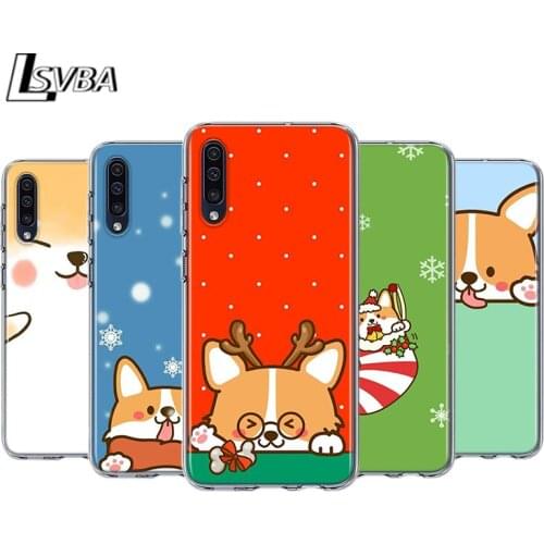 Cute Corgi cartoon Dog For Samsung Galaxy A90 A80 A70 A60 A50 A40 A30 A32 A52 A72 A02S A2 A20S A20E A10S A10E A10 Phone Case