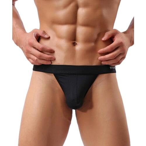 Mens Gay T-back Thongs Penis Pouch Underwear Low Rise Solid Mens U Convex Thong Underwear Bikini Hipster Plus Size S-XXL