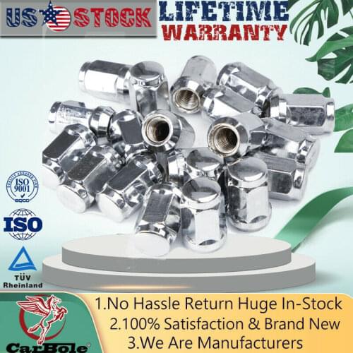 Set of 20pcs Lug Nuts Bulge Acorn 12x1.5 Chrome Wheel Nut for Ford Fusion Escape