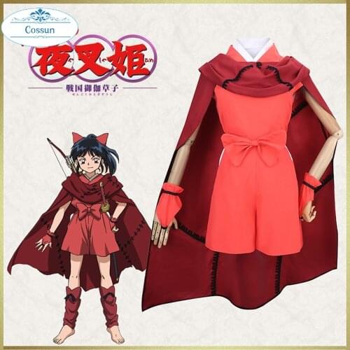 Yashahime: Princess Half-Demon Moroha Cosplay Outfit With Cape for Adult Woman School Uniform Halloween Costume Carnival Cloak