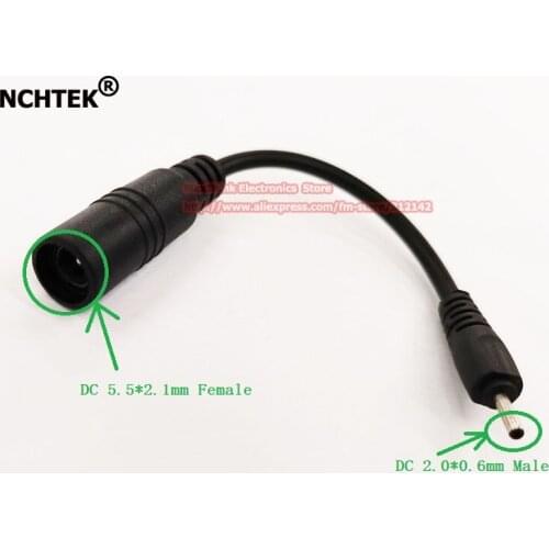 NCHTEK DC Power Female 5.5x2.1mm to 2.0x0.6mm Male Connector cable plug Adapter,DC cable/Free shipping/50pcs