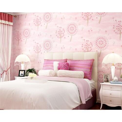 Beibehang papier peint Non woven wallpaper living room TV background wall paper warm dandelion wallpaper papel de parede tapety