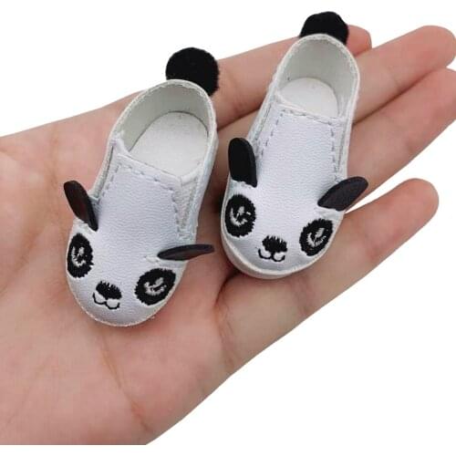 Cute Panda Shoes for 1/6 BJD Dolls and 15cm Plush EXO Dolls Toy Shoes Boots Clothing Accessories Best Gift for Girls